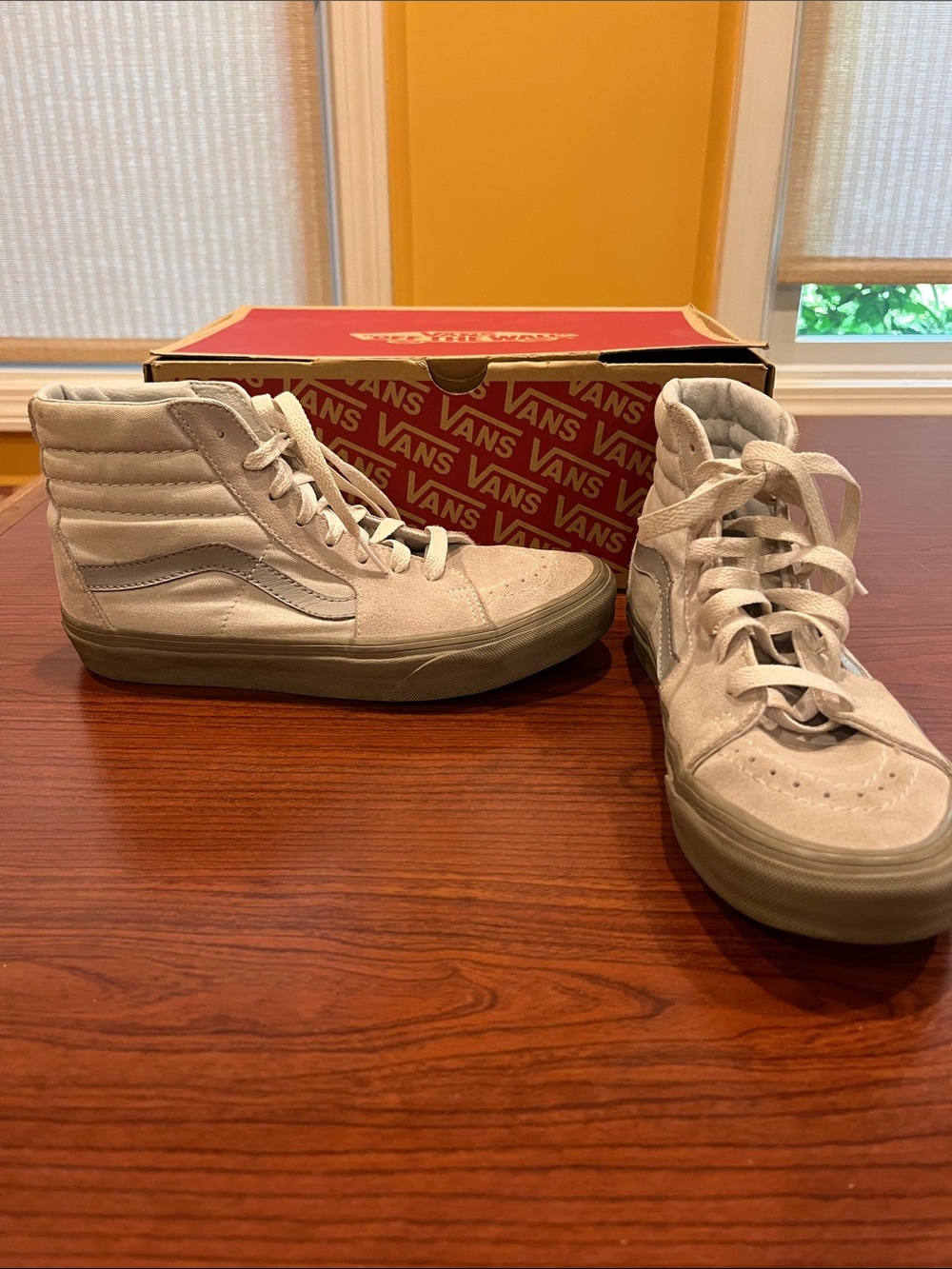 Vans High-Top Sneakers in Light Gray